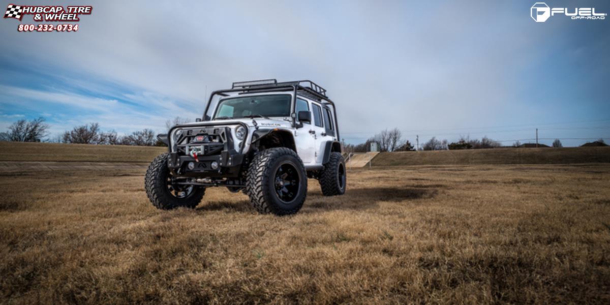 vehicle gallery/jeep wrangler fuel octane d509 20X12  Matte Black wheels and rims